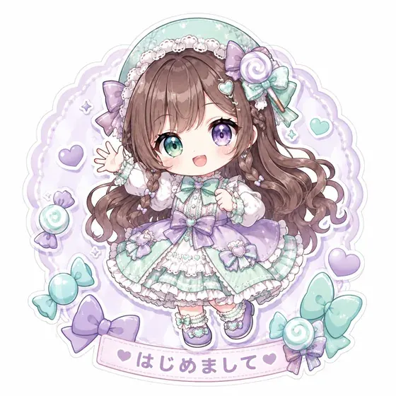 オッドアイのミニキャラ