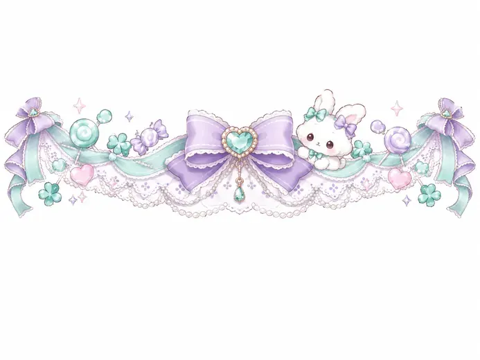 緑の甘ロリ風ブログパーツ
